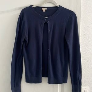 S navy blue J Crew cardigan
